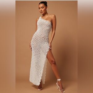 Pearl crochet maxi dress
